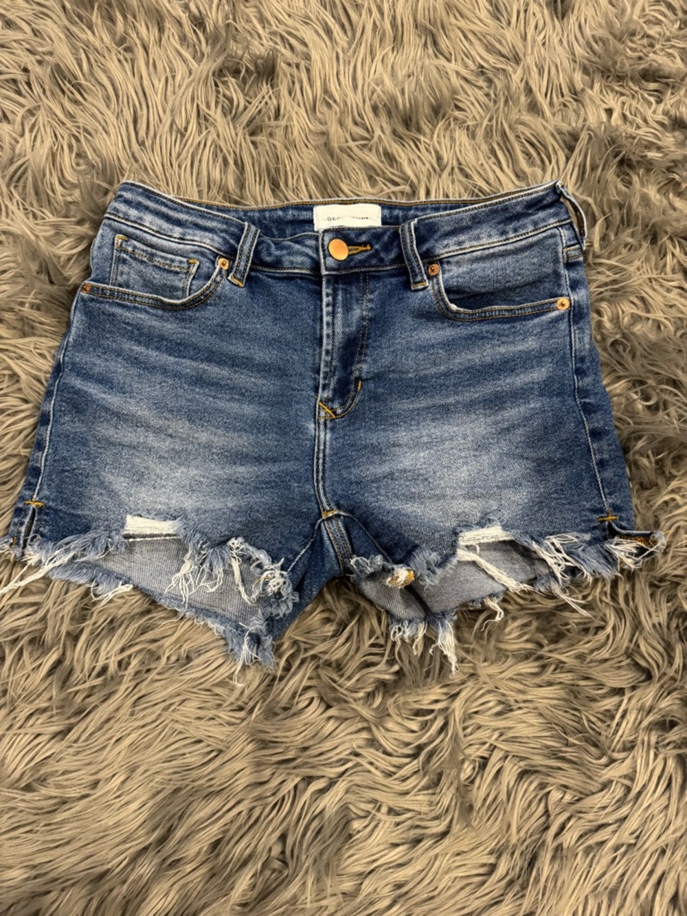 Dear John Blue Distressed Frayed Hem GiGiJean Shorts